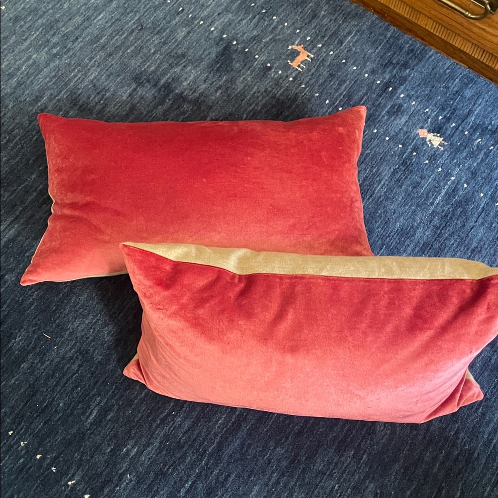 Iosis Paris Pink Velvet Throw Pillows
